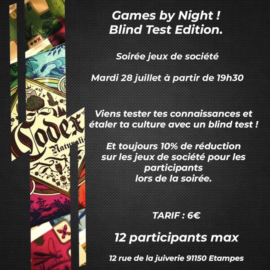 Games by Night ! Blind Test Edition - 28/07/2026