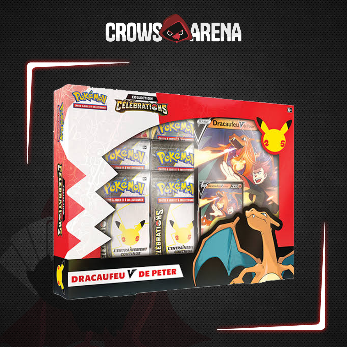 Pokémon - Coffret Célébrations Dracaufeu-V de Peter - 25 ans - FR