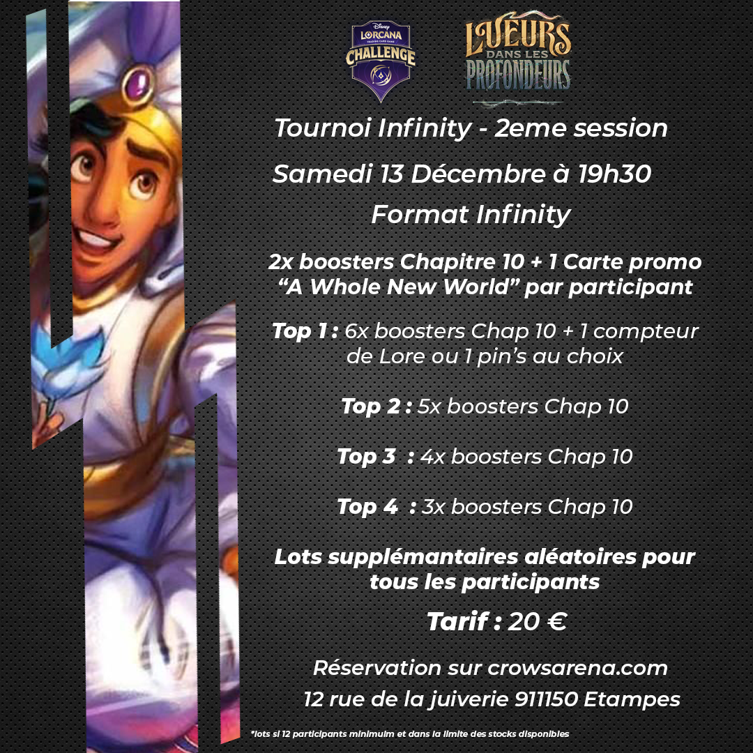Tournoi Infinity Lorcana - 2eme session - 13/12/25