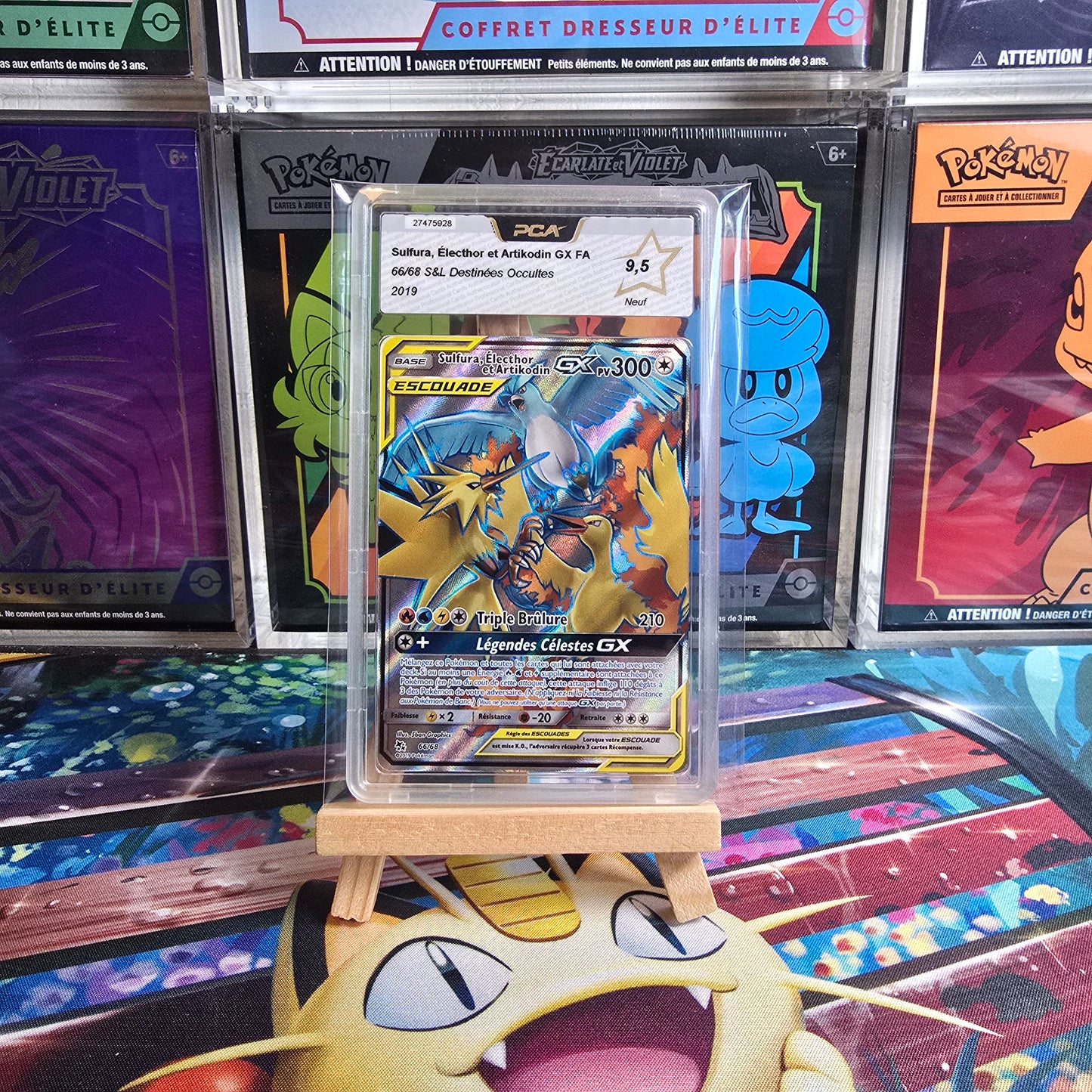 Pokémon - Sulfura, Electhor et Artikodin GX FA 66/68 S&L Destinées Occultes PCA 9,5 FR - 2019