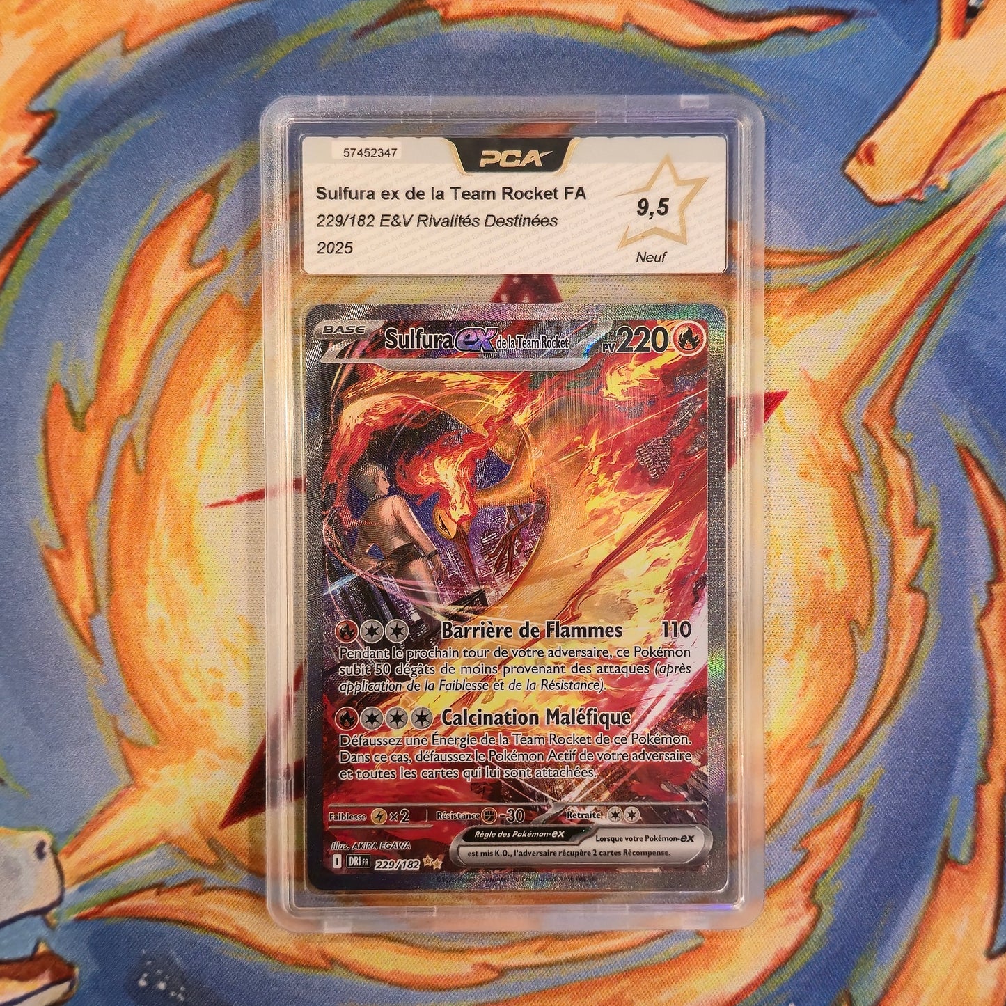 Pokémon - Sulfura ex de la Team Rocket FA 229/182 E&V Rivalités Destinées PCA 9,5 FR - 2025