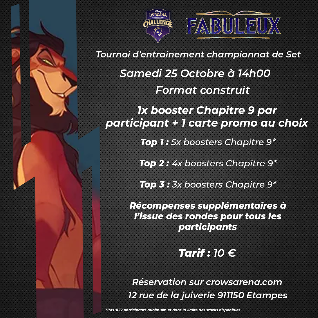 Tournoi de préparation Lorcana - 25/10/25