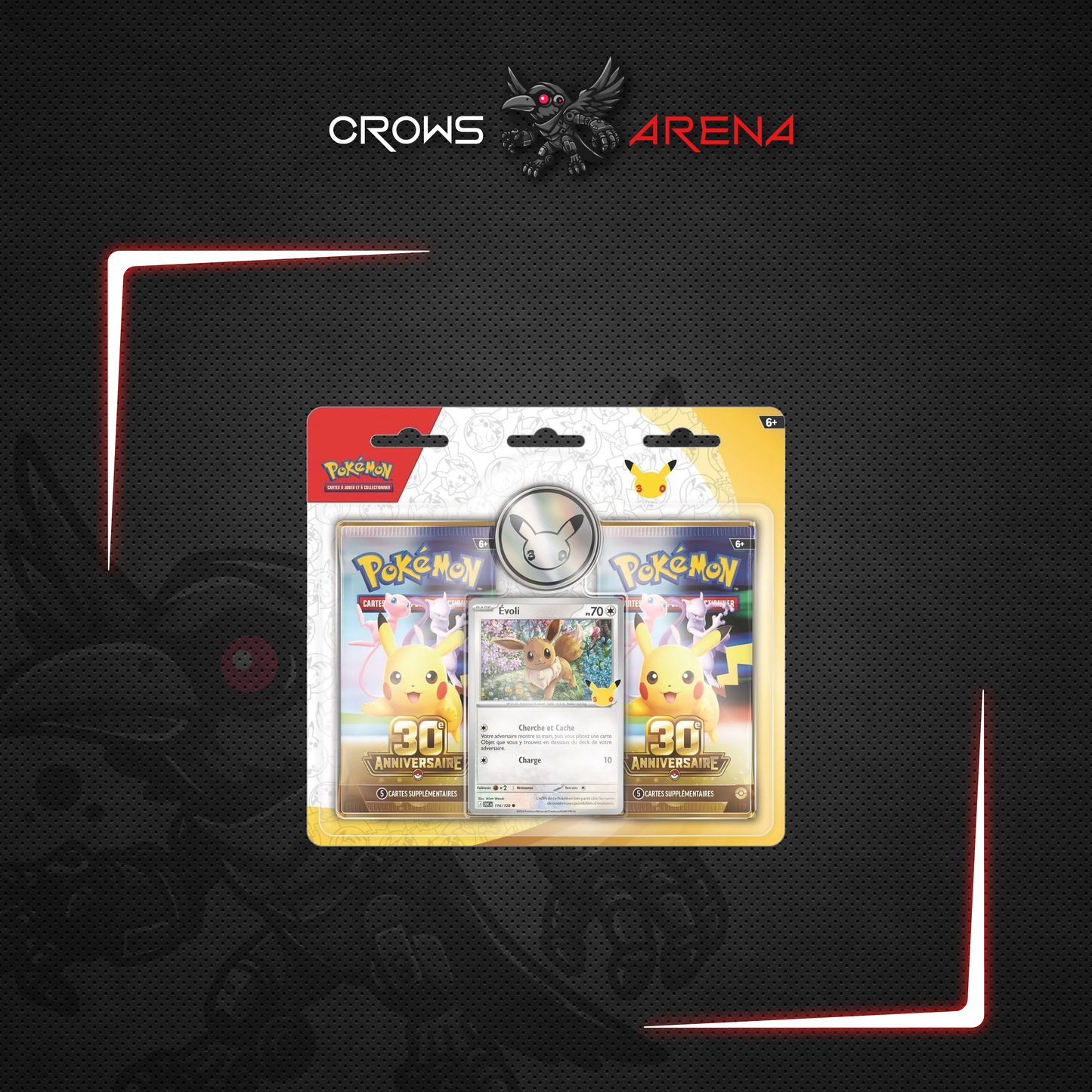 Pokemon - Pack 2 boosters Evoli - 30 Ans