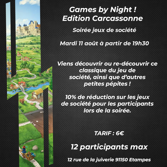 Games by Night ! Carcassonne Edition - 11/08/2026