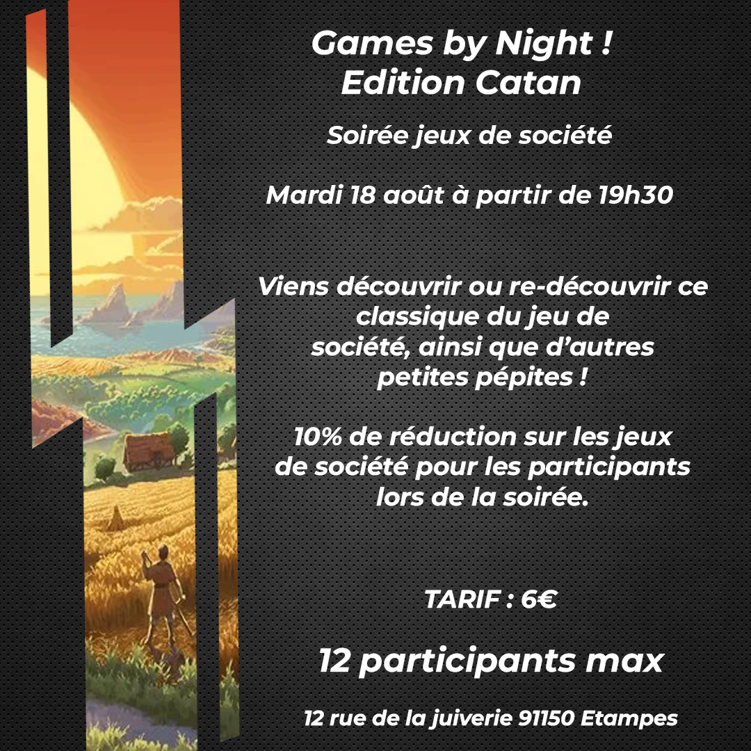 Games by Night ! Catan Edition - 18/08/2026