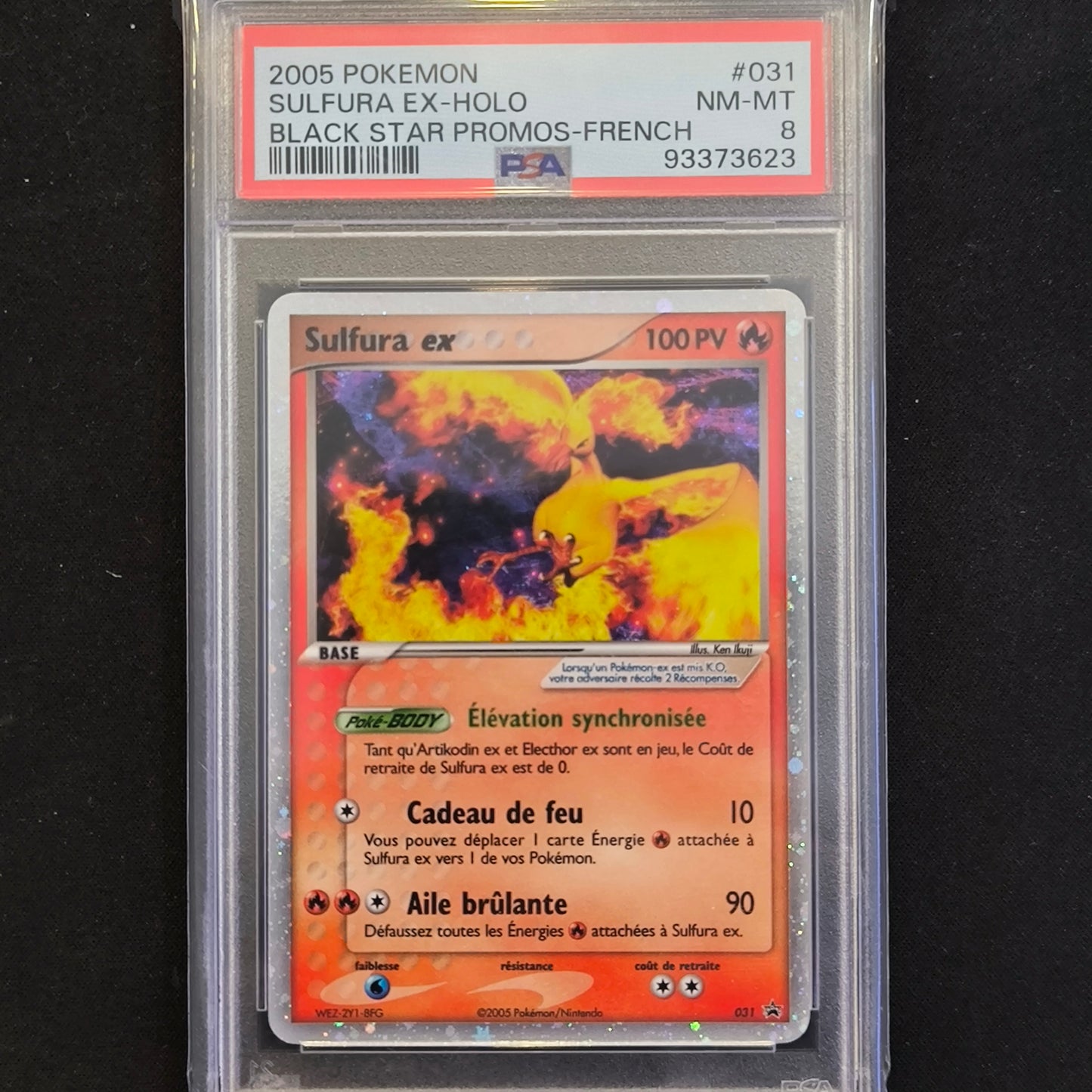 Pokémon - Sulfura EX Holo Nintendo Black Star Promo 031 PSA 8 FR - 2005