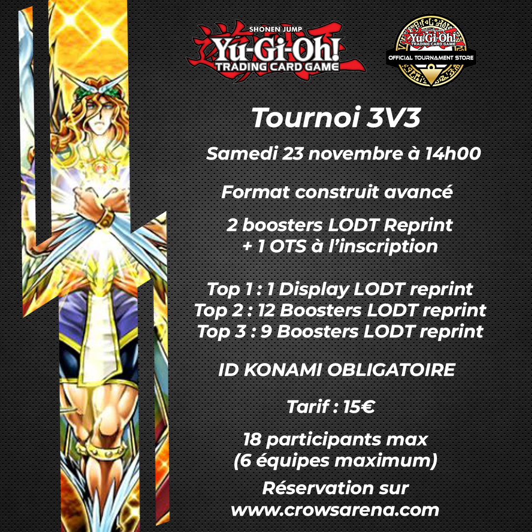 Tournoi 3V3 - Yu-Gi-Oh! - 23/11/24