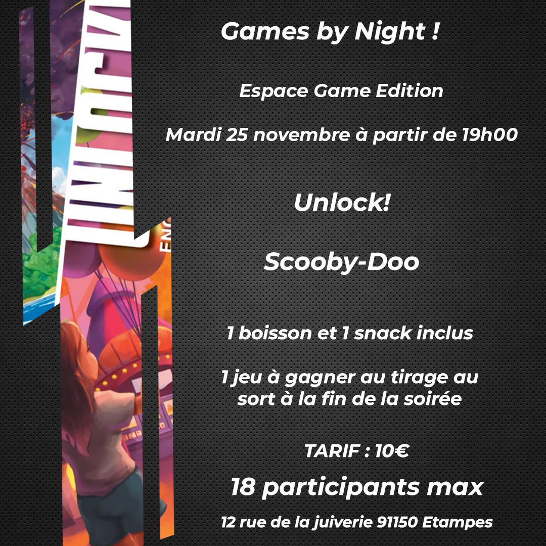 Games by Night ! Escape Game Edition - 25/11/2025