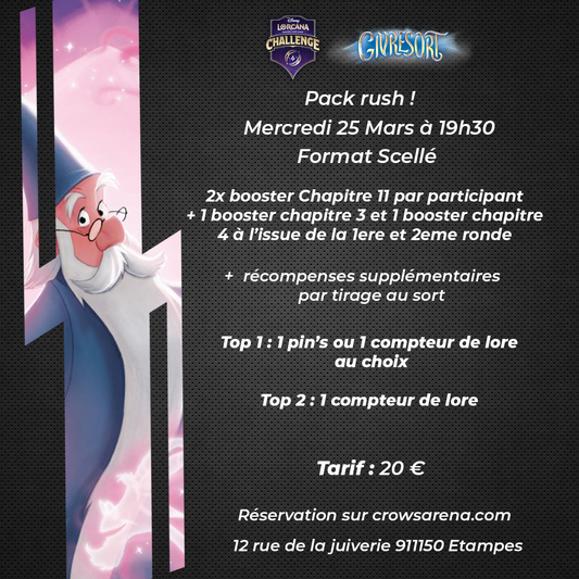 Pack Rush Lorcana - 25/03/26