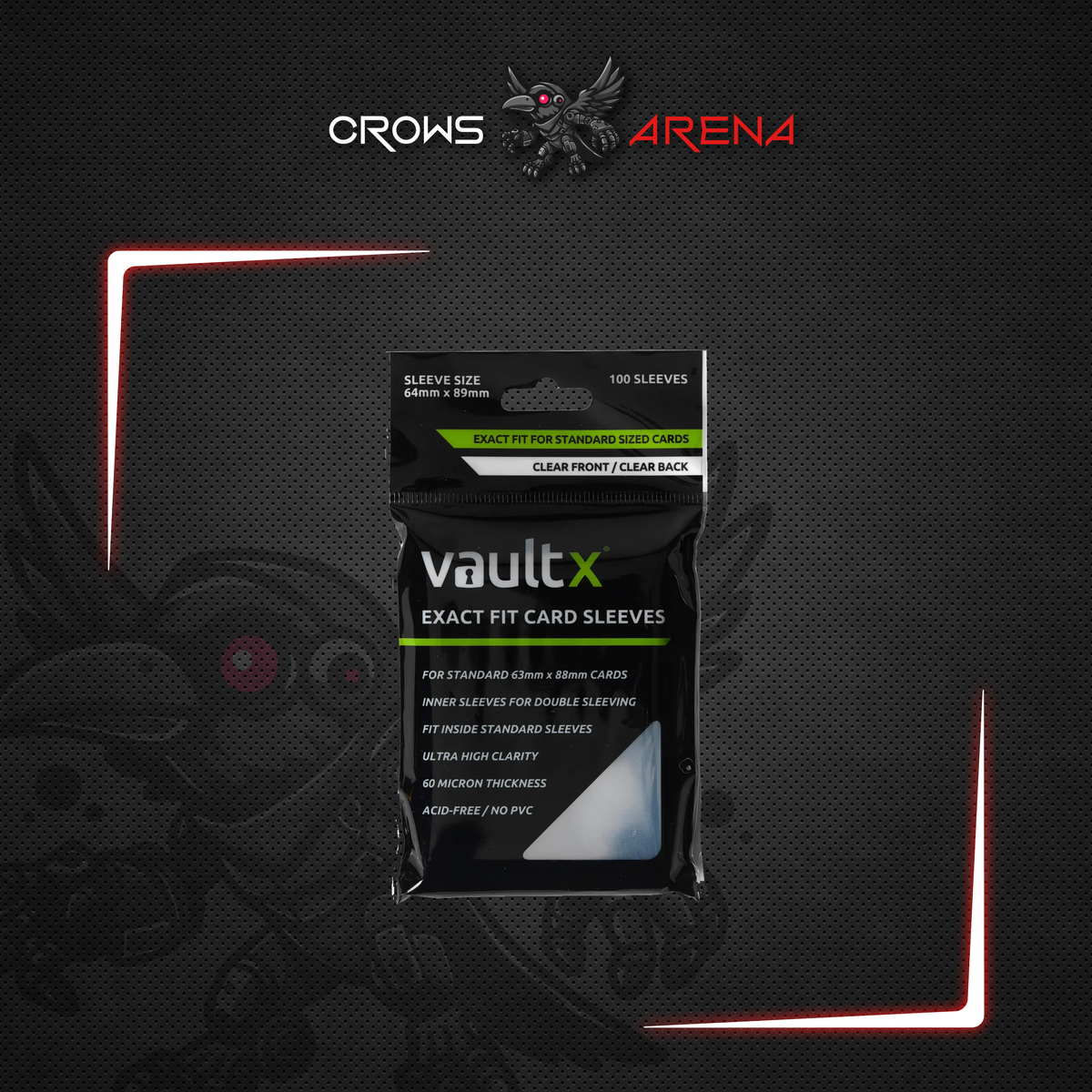 VaultX - Exact Fit Card Sleeves 100 Pack