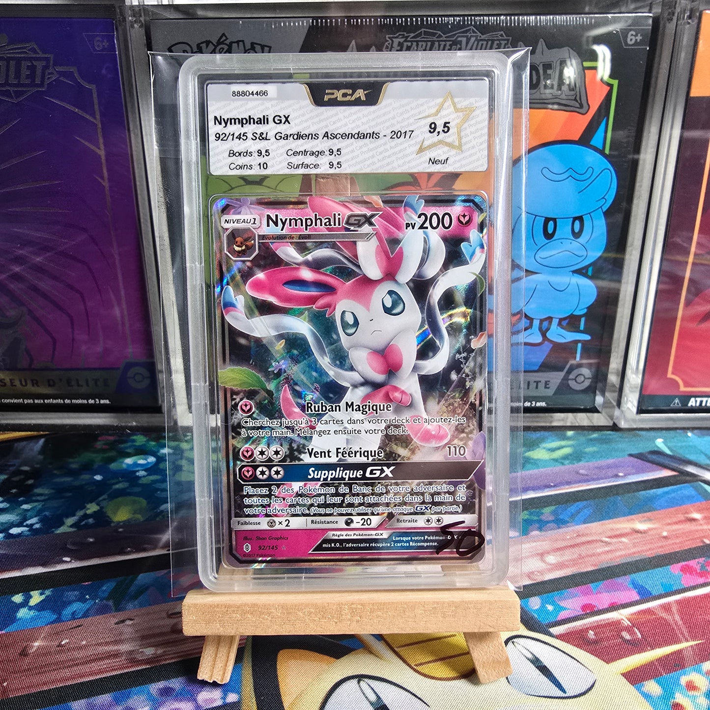 Pokémon - Nymphali GX 92/145 S&L Gardiens Ascendants PCA 9,5 FR - 2017