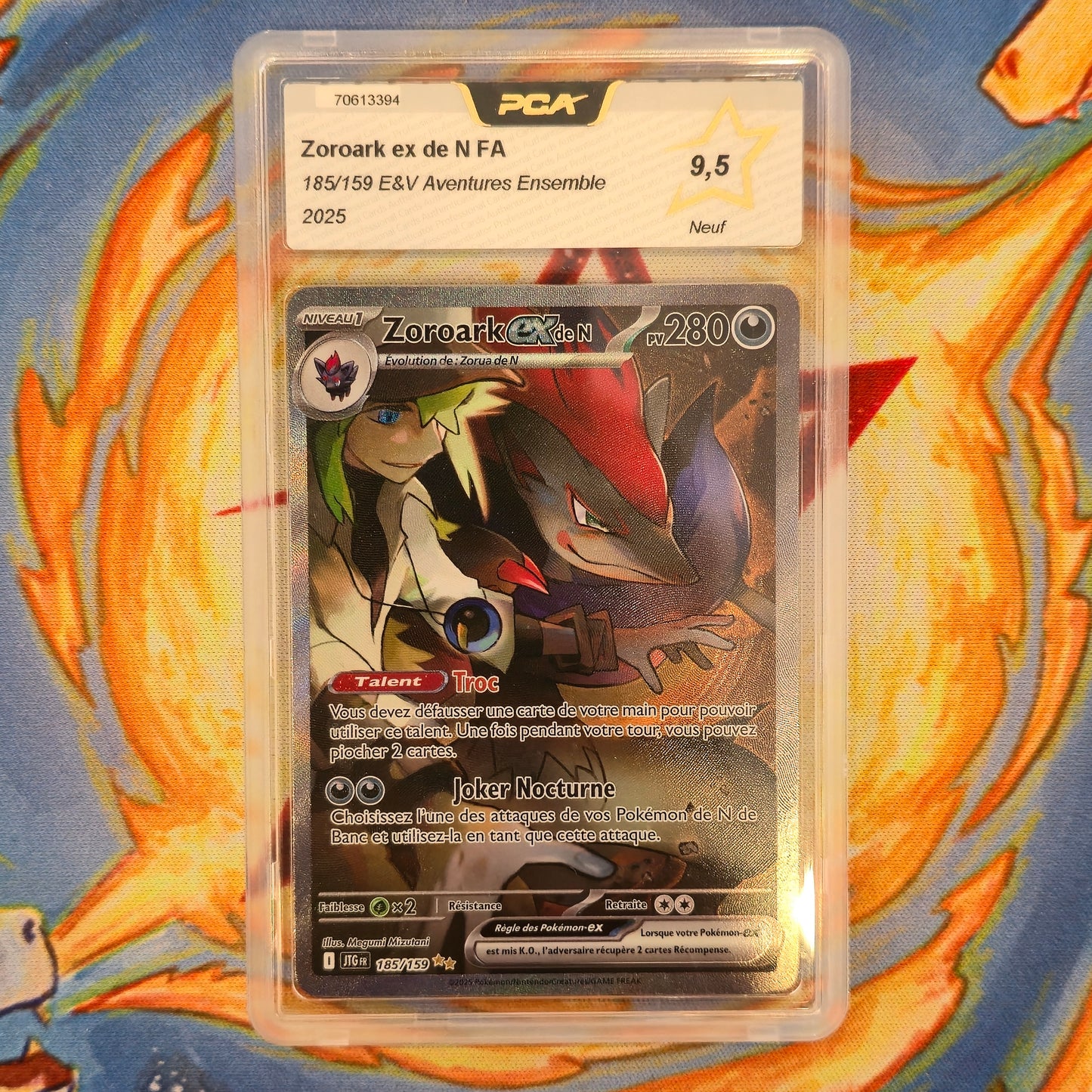 Pokémon - Zoroark EX de N 185/159 E&V Aventures Ensemble PCA 9.5 FR - 2025
