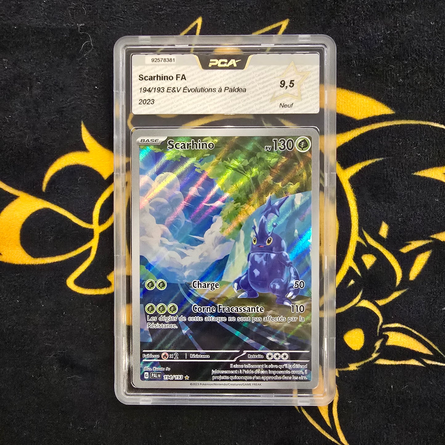 Pokémon - Scarhino FA 194/193 E&V Evolutions à Paldea PCA 9.5 FR - 2023