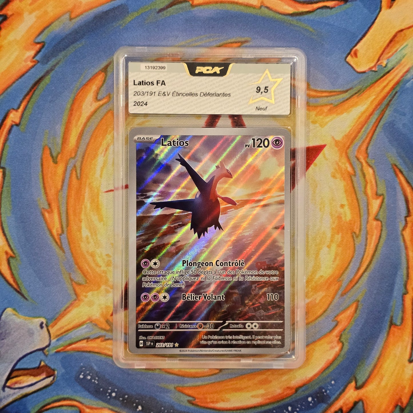 Pokémon - Latios FA 203/191 E&V Etincelles Déferlantes PCA 9,5 FR - 2024