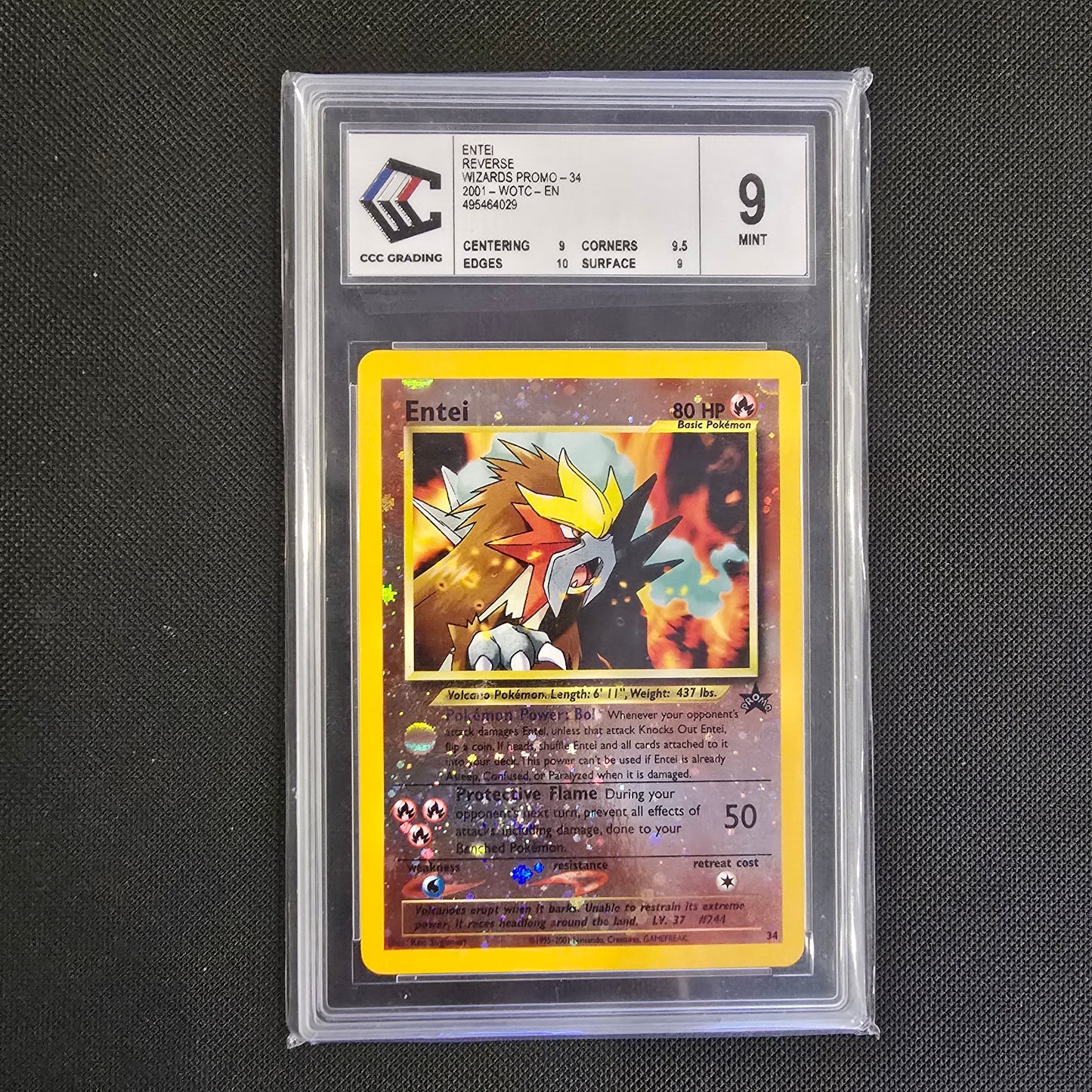 Pokémon - Entei Reverse 34 Wizards Black Star Promos CCC 9 EN - 2001 WOTC