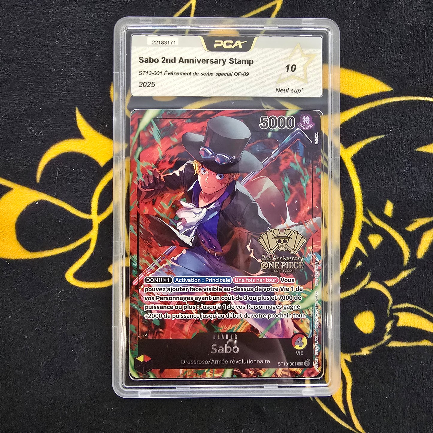 One Piece - Sabo 2nd Anniversary Stamp ST13-001 Évènement de sortie spécial OP-09 PCA 10 FR - 2025