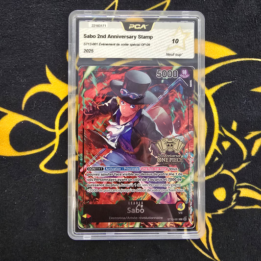 One Piece - Sabo 2nd Anniversary Stamp ST13-001 Évènement de sortie spécial OP-09 PCA 10 FR - 2025