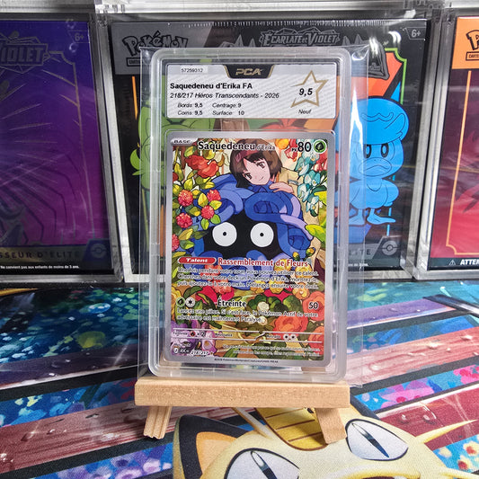 Pokémon - Saquedeneu d'Erika FA 218/217 Héros Transcendants PCA 9,5 FR - 2026