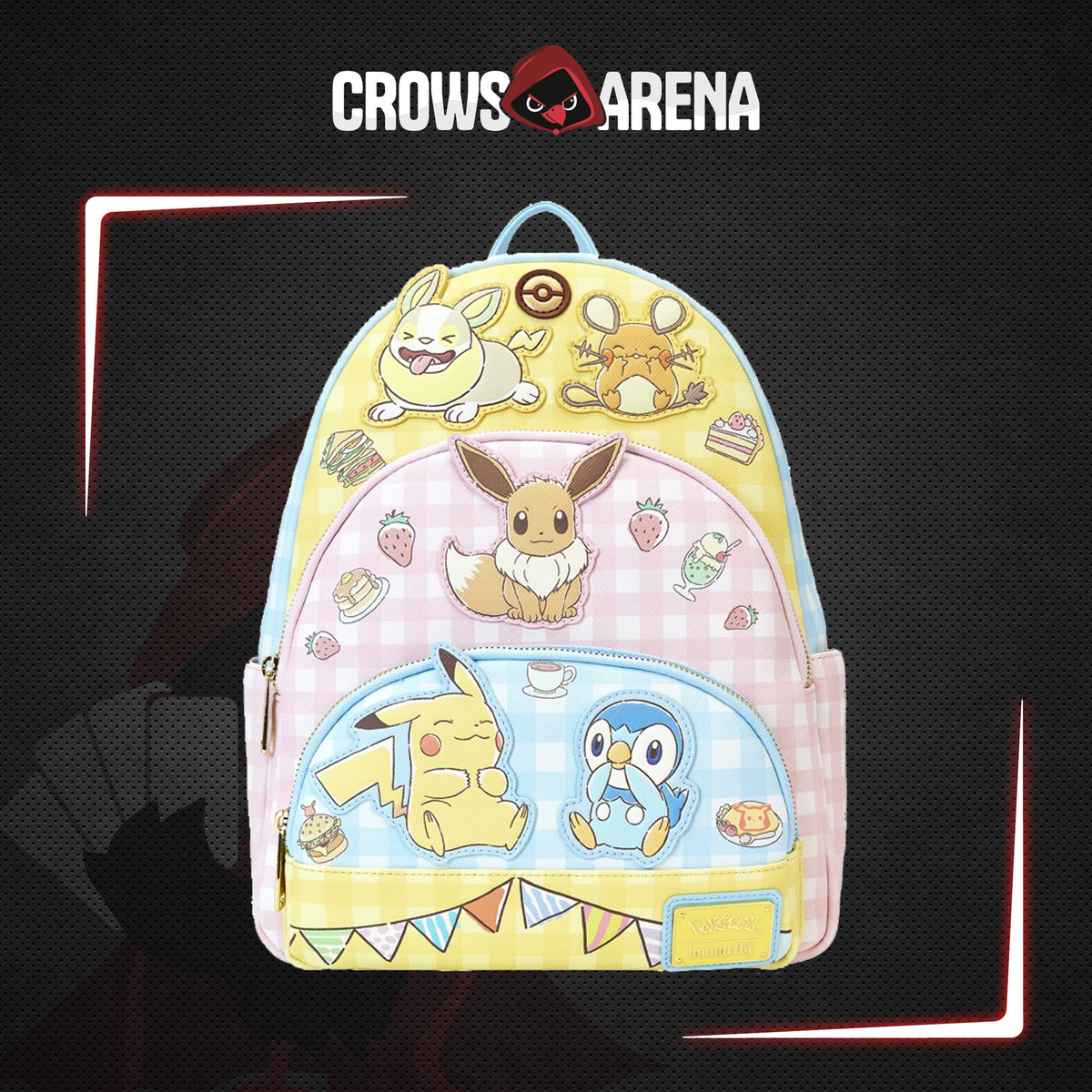 Pokémon - Loungefly - Sac à dos triple poche Pokémon Café