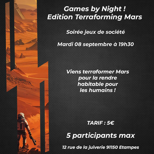 Games by Night ! Terraforming Mars - 08/09/2026