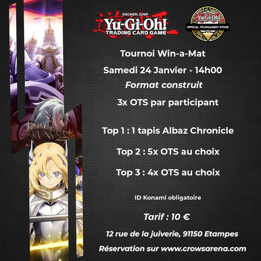 Tournoi OTS "win-a-mat" - Yu-Gi-Oh! - 24/01/26